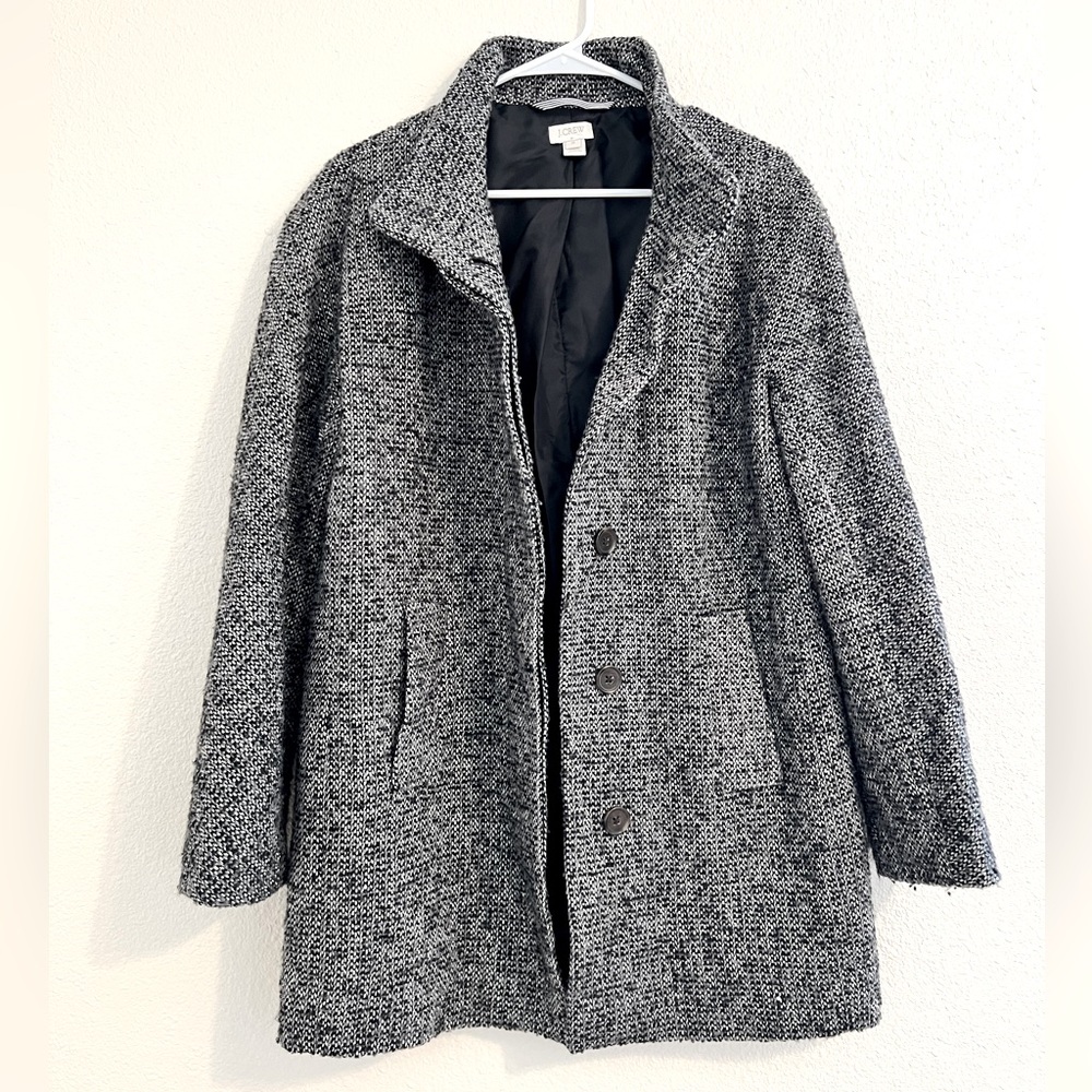 [J. Crew] Tweed Cocoon Wool Coat